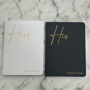 Black and White Wedding Vow Notebooks